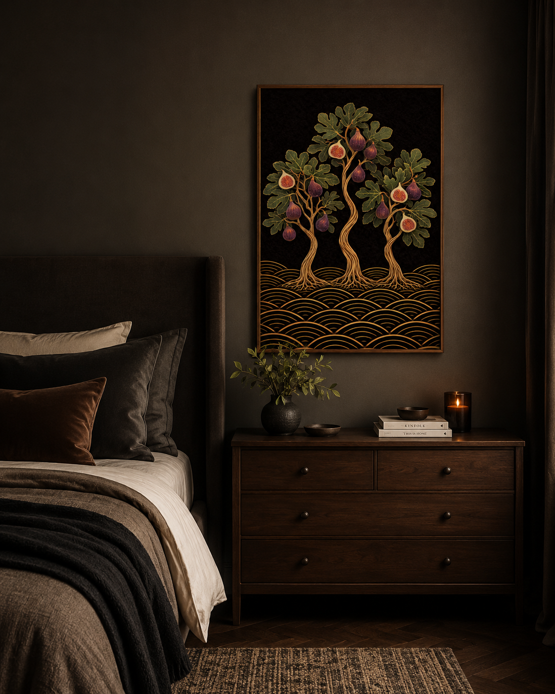 Abundant Grove Fig Trees | Night Garden Botanicals | Fine Giclee Print