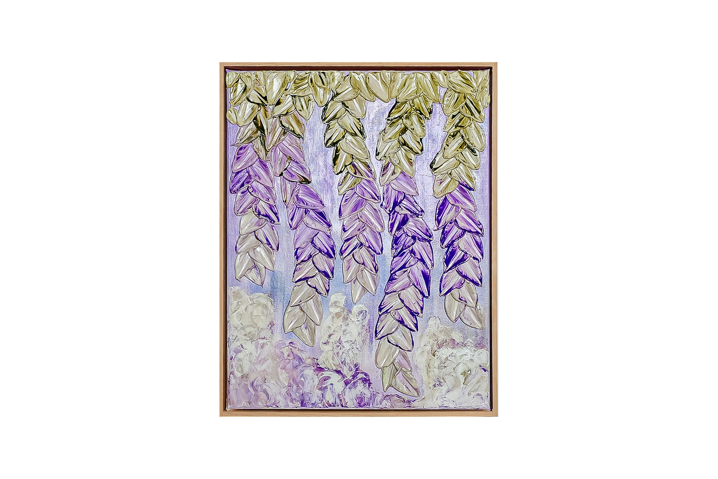 Wisteria Bloom | Messy Floral | Acrylic on Canvas Framed | Elizabeth Marshall SOLD