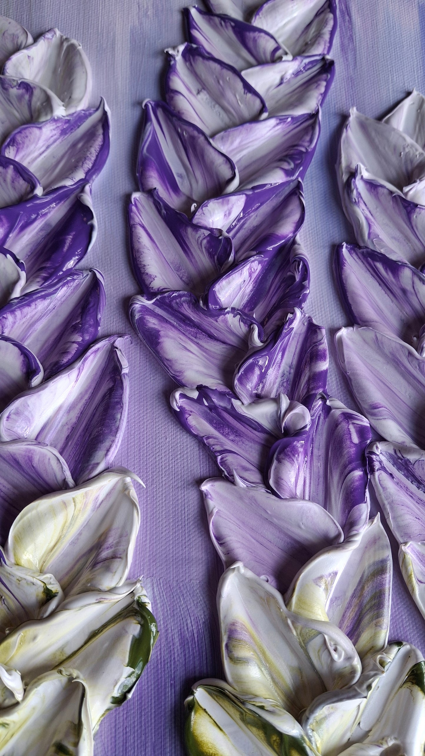 Wisteria Bloom | Messy Floral | Acrylic on Canvas Framed | Elizabeth Marshall SOLD