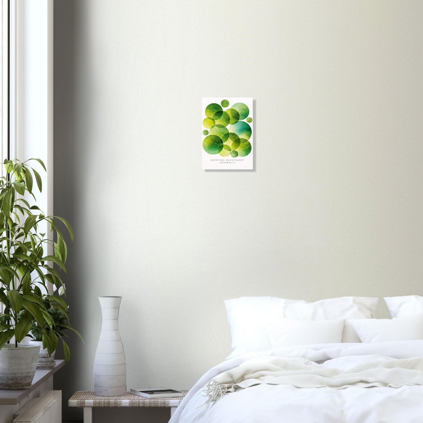 Abstract giclee print inspired by the Daintree Rainforest, Australia. Vivid lime, forest green & teal. Printed on 200gsm FSC paper. Ships worldwide. a4