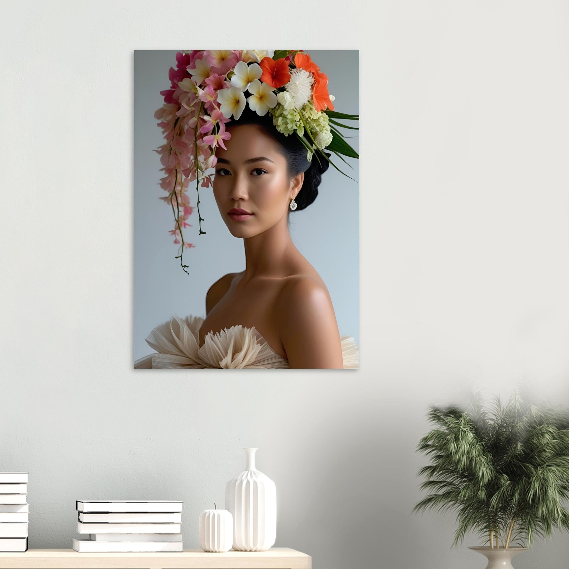 Shop Dao from the Those Blooming Women series — a vintage fashion floral giclée print. Available in A4–A1. Printed on FSC-certified 200gsm paper. Made to order.
