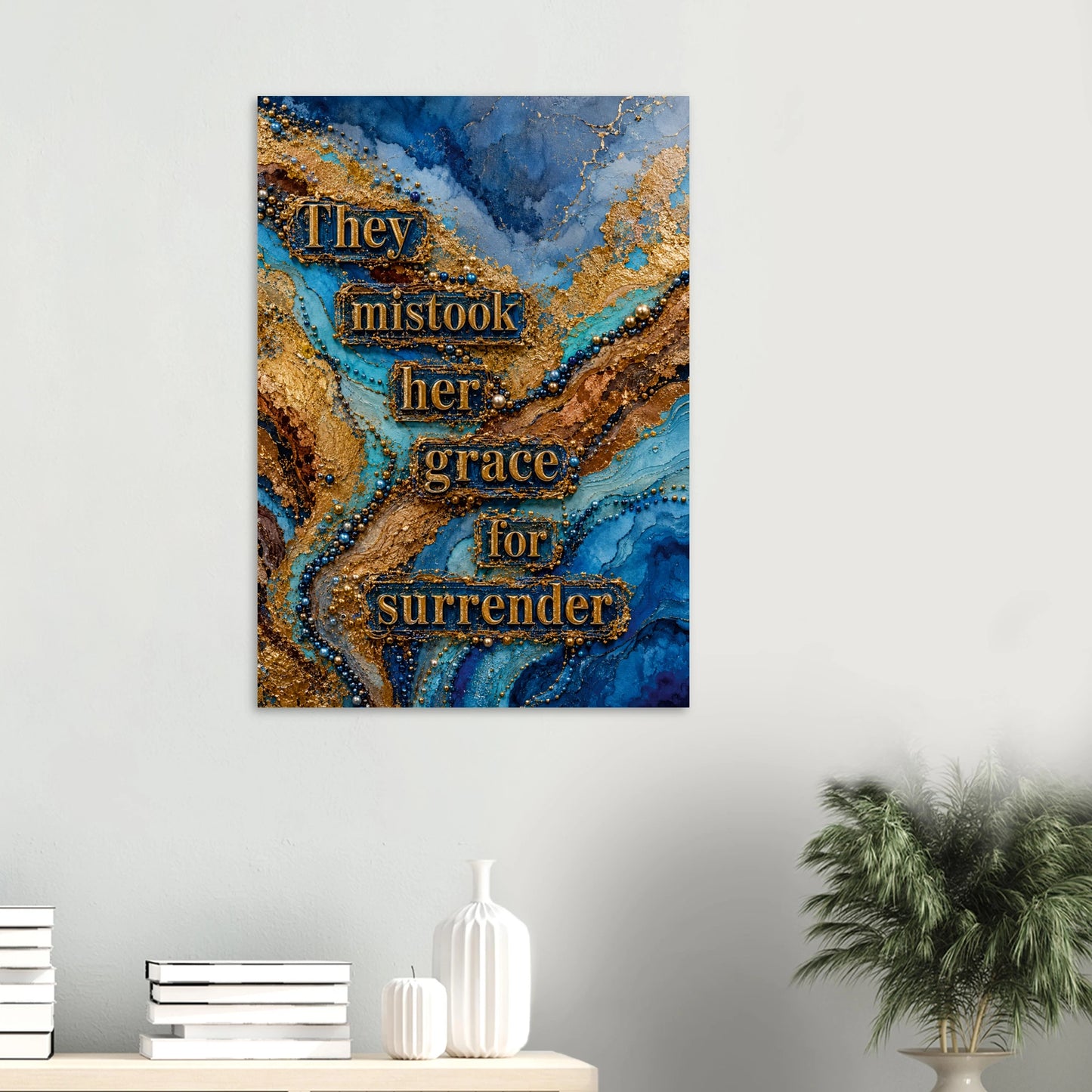 Feminist wall art for the woman mistaken for soft. Giclee print, matte finish, free worldwide shipping. Sizes A4–A1. Meaningful gift for her.
