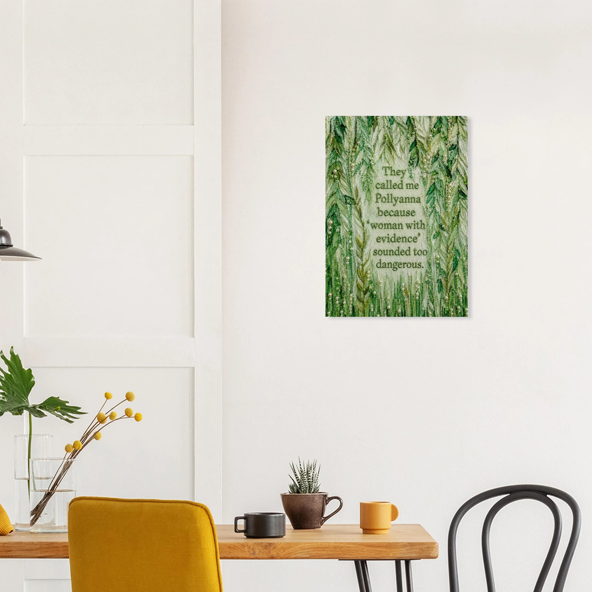 Pastel floral feminist wall art for women who survived and thrived. Giclee print, matte finish, free worldwide shipping. Available A4–A1. Gift for her.