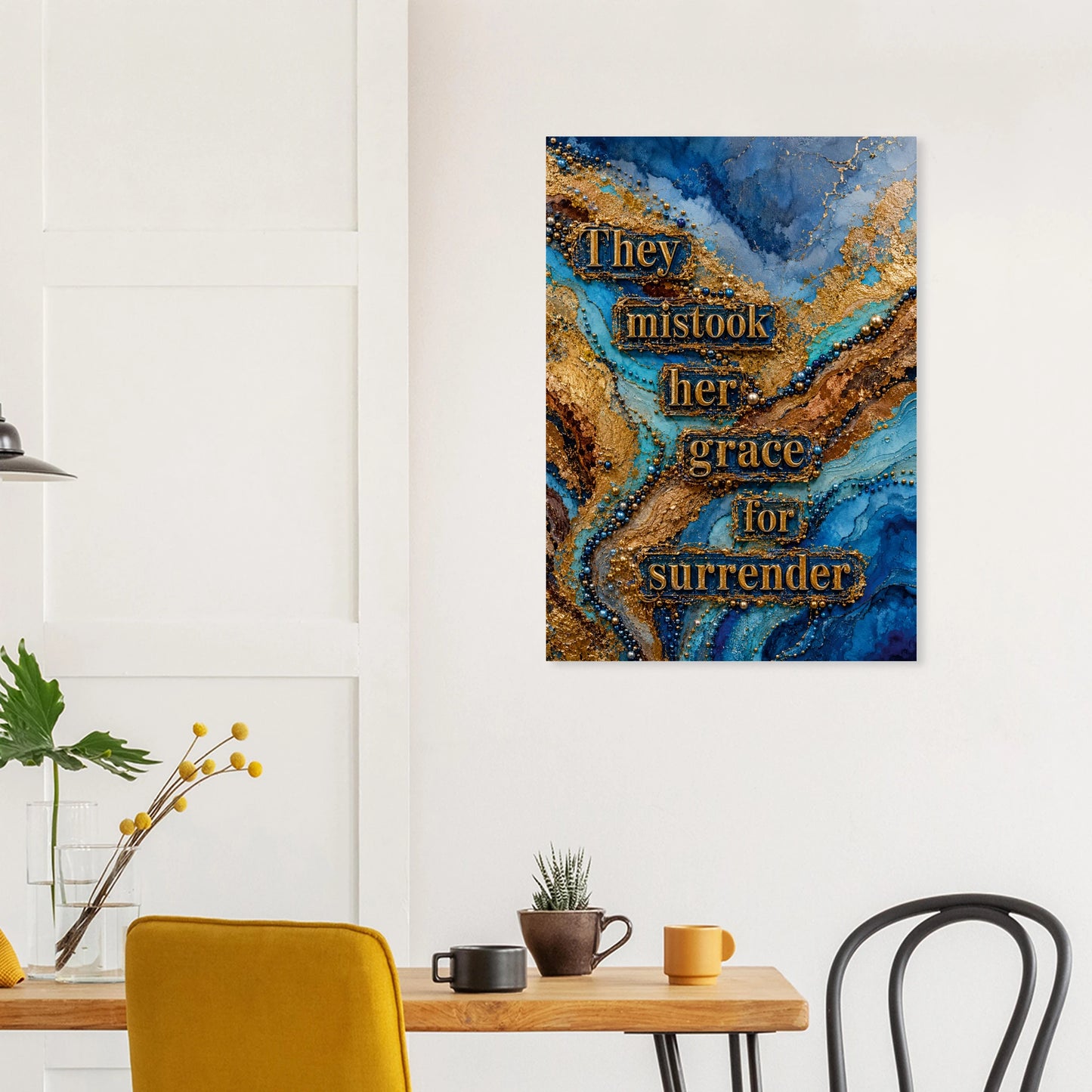 Feminist wall art for the woman mistaken for soft. Giclee print, matte finish, free worldwide shipping. Sizes A4–A1. Meaningful gift for her.