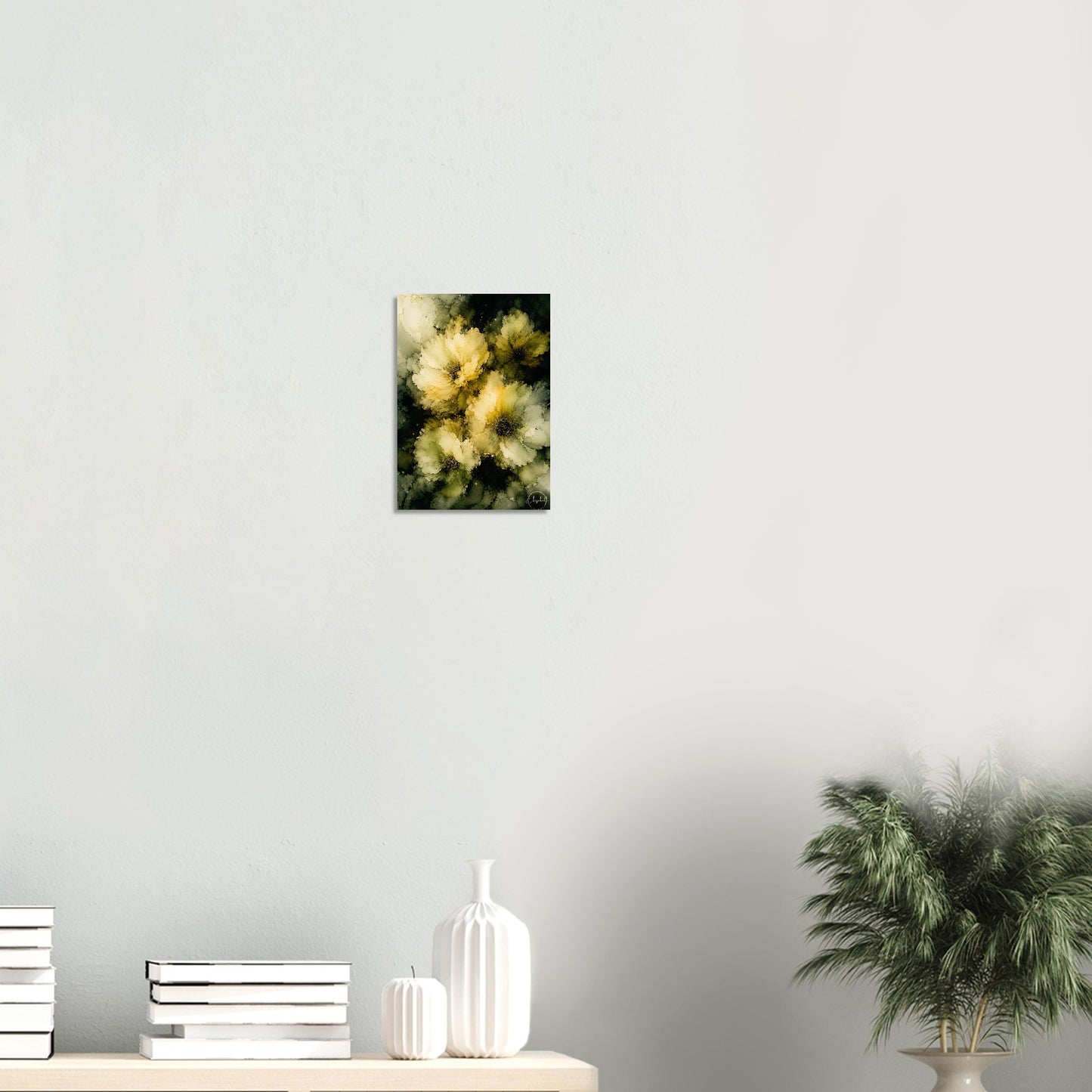 Moody Midnight Blooms artwork by Elizabeth Marshall  A4