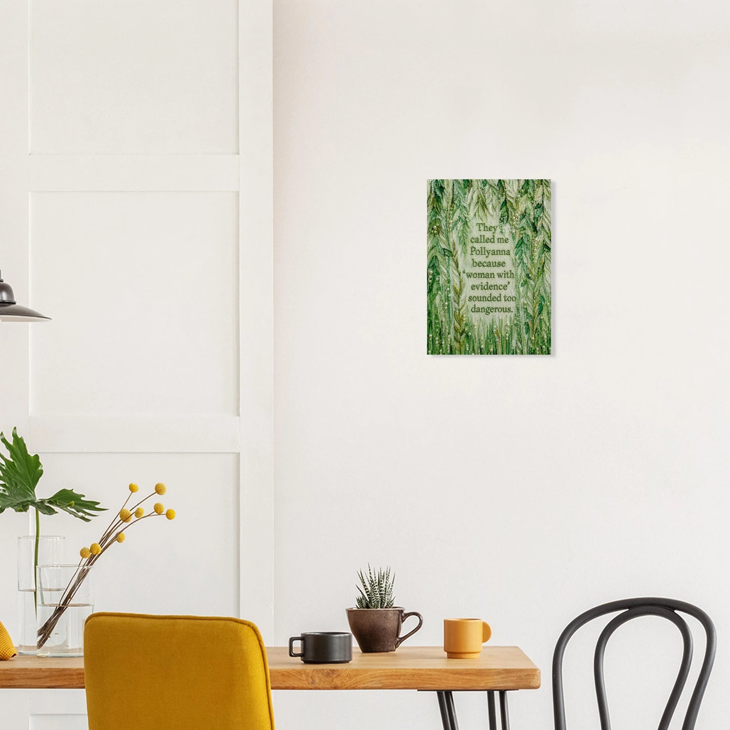 Pastel floral feminist wall art for women who survived and thrived. Giclee print, matte finish, free worldwide shipping. Available A4–A1. Gift for her.