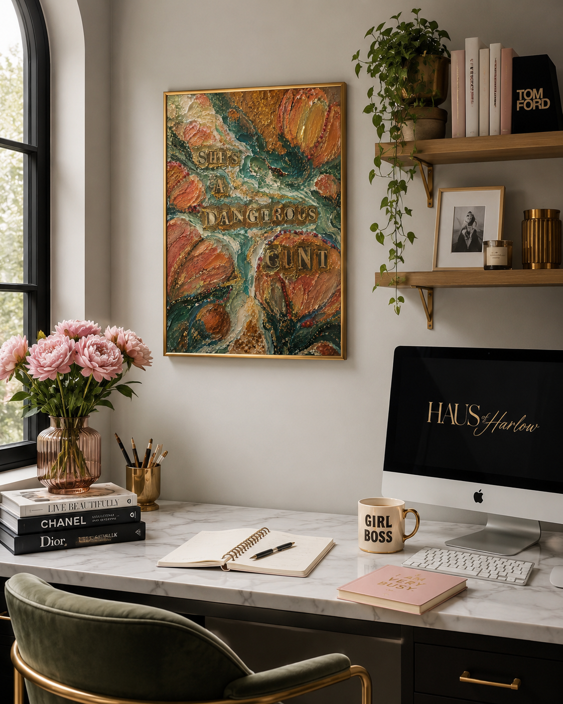She's a Dangerous Woman Rhododendron | Fierce Floral Female Centric | Dangerous Women | Giclee Print