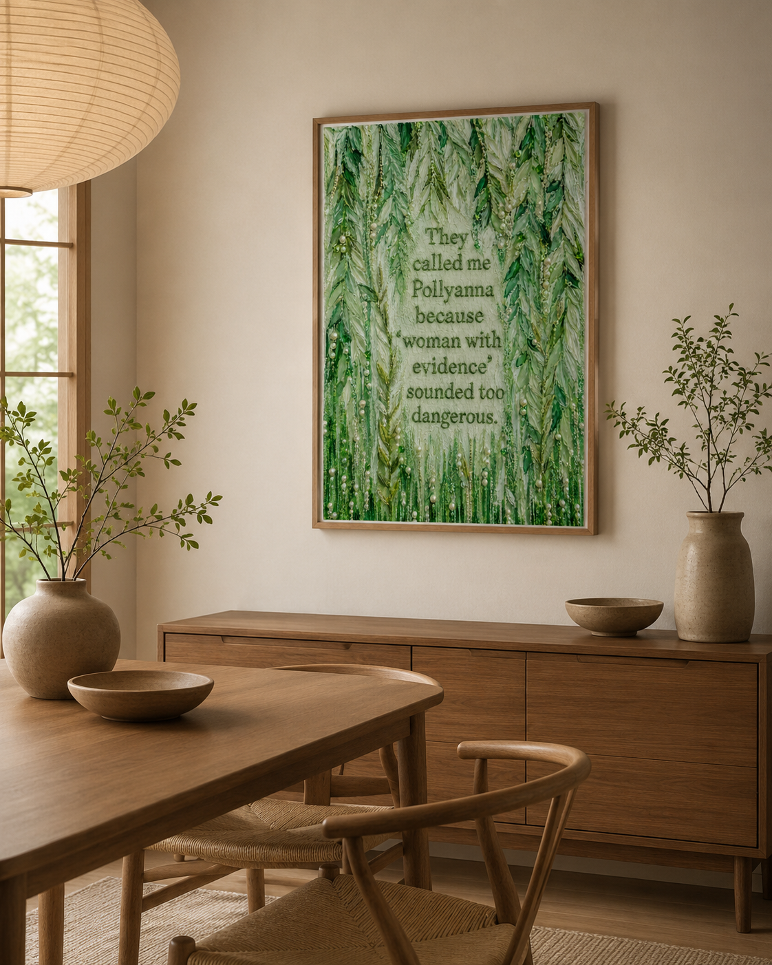 Pastel floral feminist wall art for women who survived and thrived. Giclee print, matte finish, free worldwide shipping. Available A4–A1. Gift for her.
