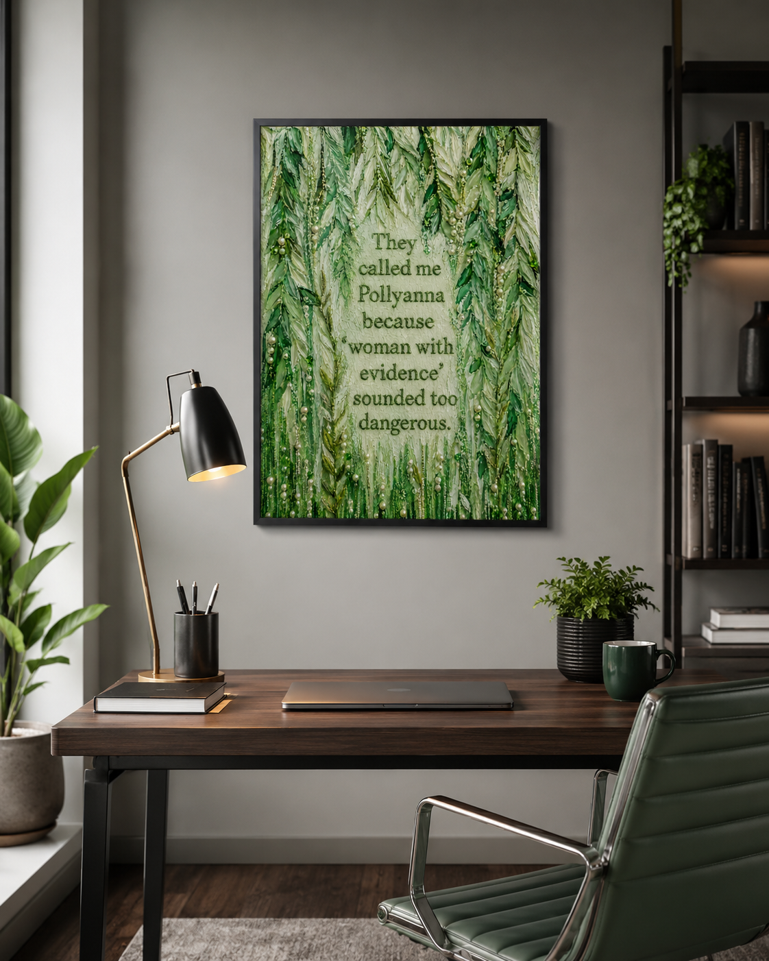 Pastel floral feminist wall art for women who survived and thrived. Giclee print, matte finish, free worldwide shipping. Available A4–A1. Gift for her.