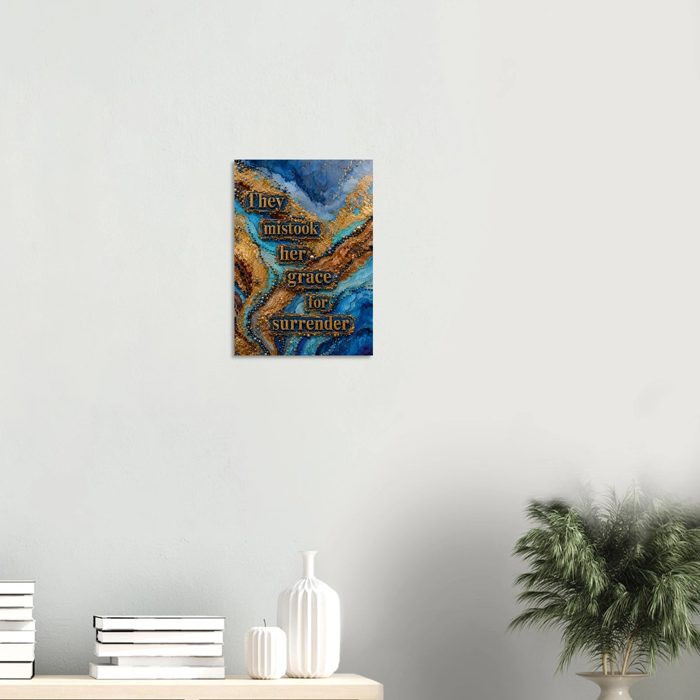 Feminist wall art for the woman mistaken for soft. Giclee print, matte finish, free worldwide shipping. Sizes A4–A1. Meaningful gift for her.