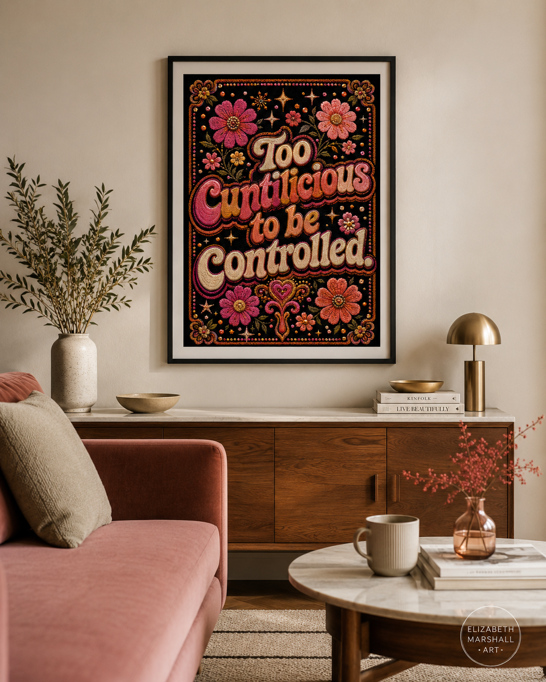 Bold feminist art print from the Dangerous Women series.