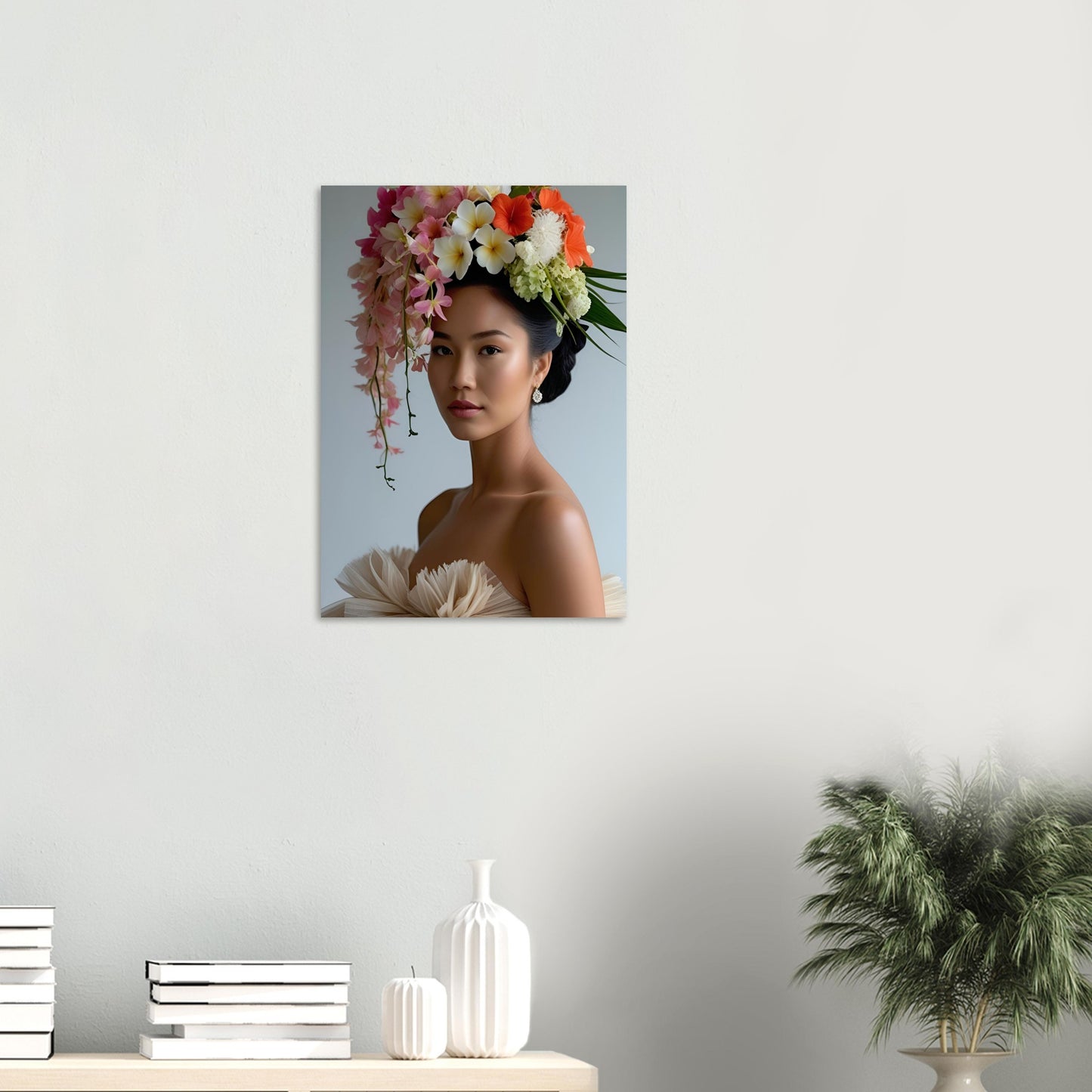Shop Dao from the Those Blooming Women series — a vintage fashion floral giclée print. Available in A4–A1. Printed on FSC-certified 200gsm paper. Made to order. Size A3 
