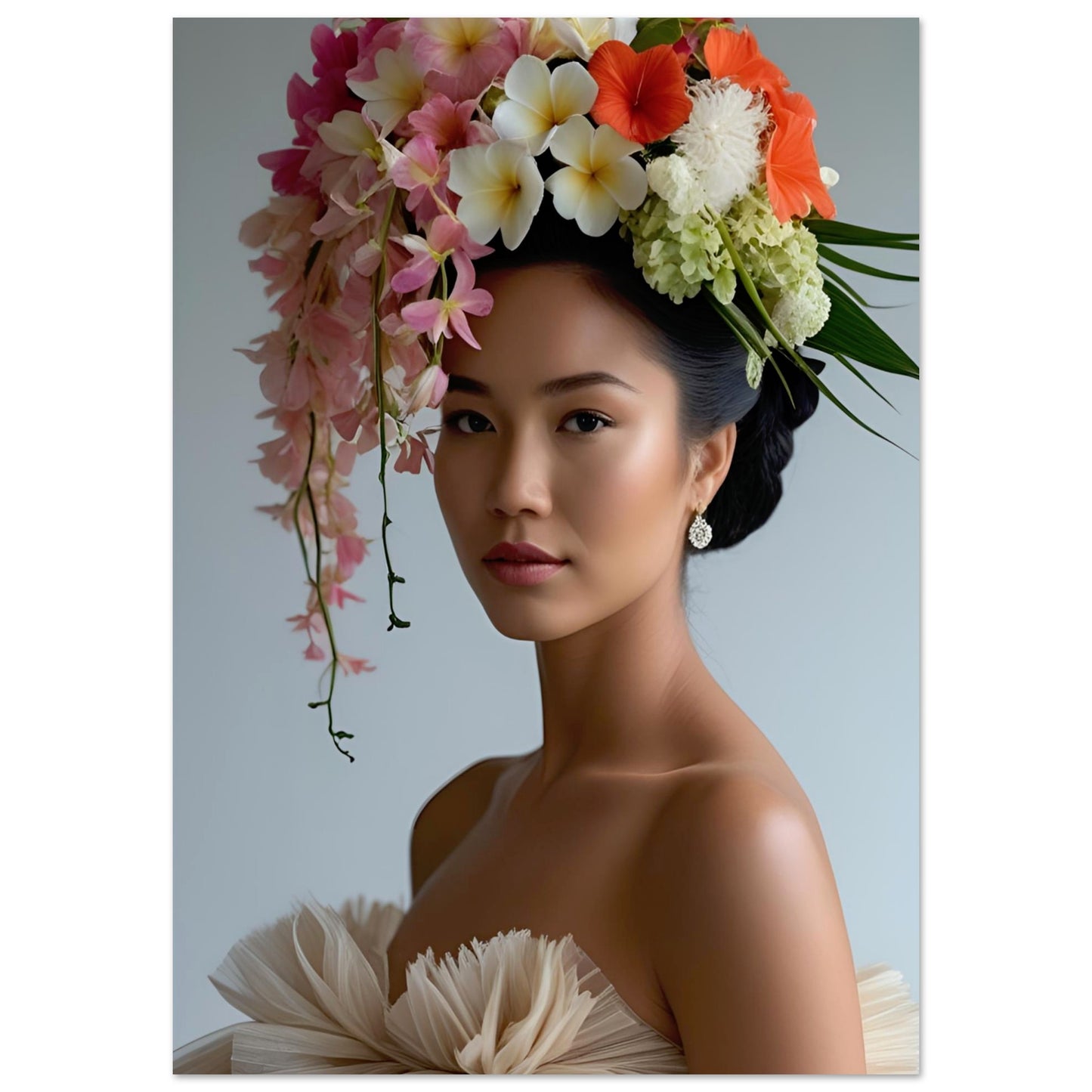  a vintage fashion floral giclée print.