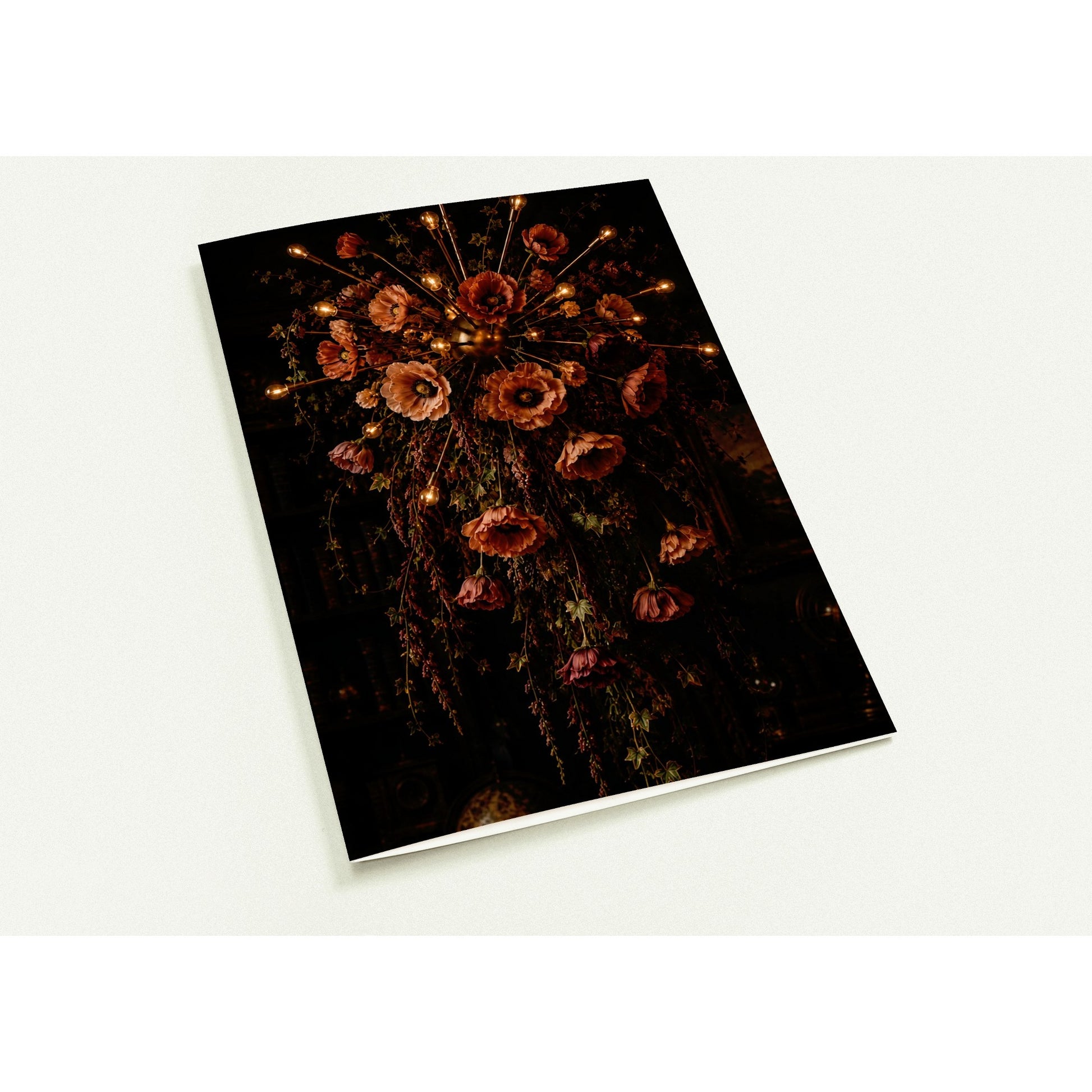 Mid century modern art cards — 10 designs featuring lights & florals. Pack of 10, blank inside with envelopes. By NZ artist Elizabeth Marshall.