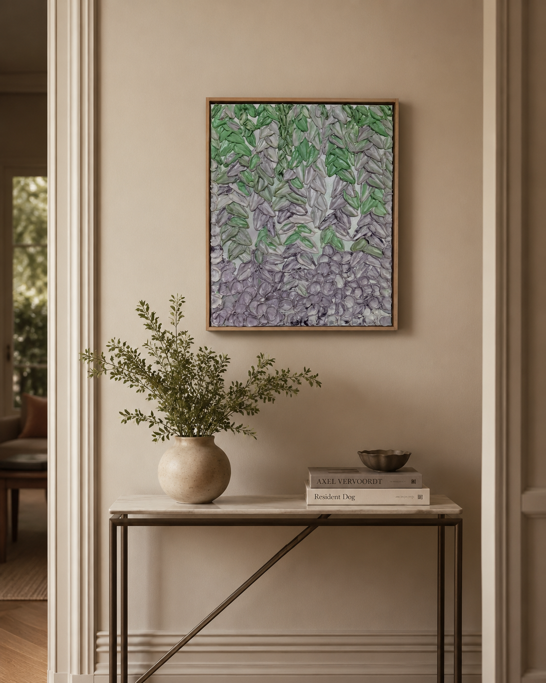 Blooming Now | Messy Floral | Acrylic on Canvas Framed | Elizabeth Marshall SOLD