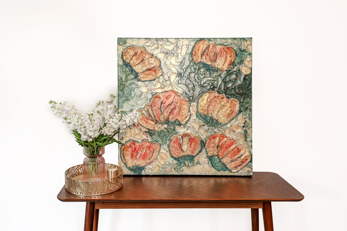 Blooming Joy | Messy Floral | Acrylic on Canvas Unframed | Elizabeth Marshall SOLD