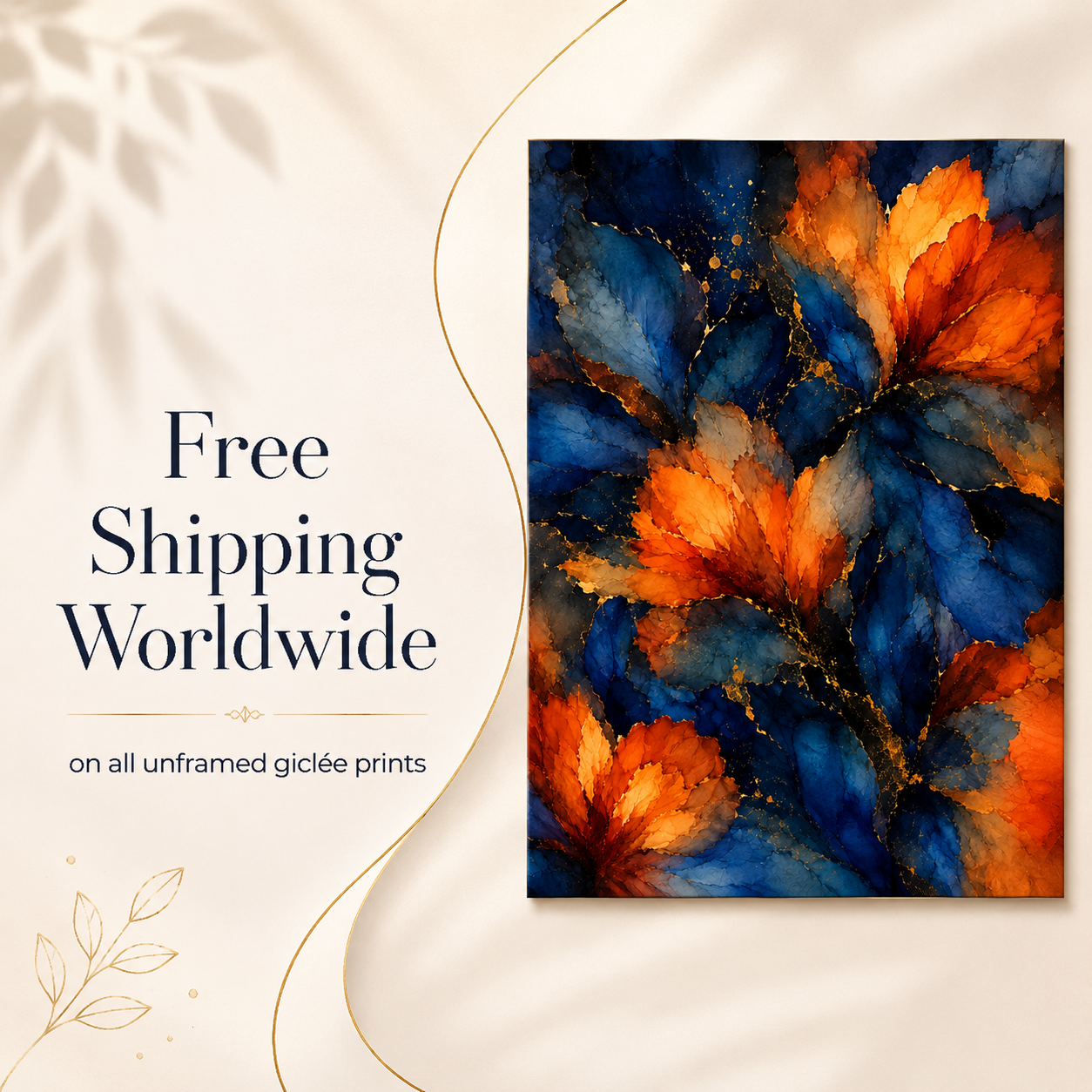 free shipping on all giclee prints worldwide 