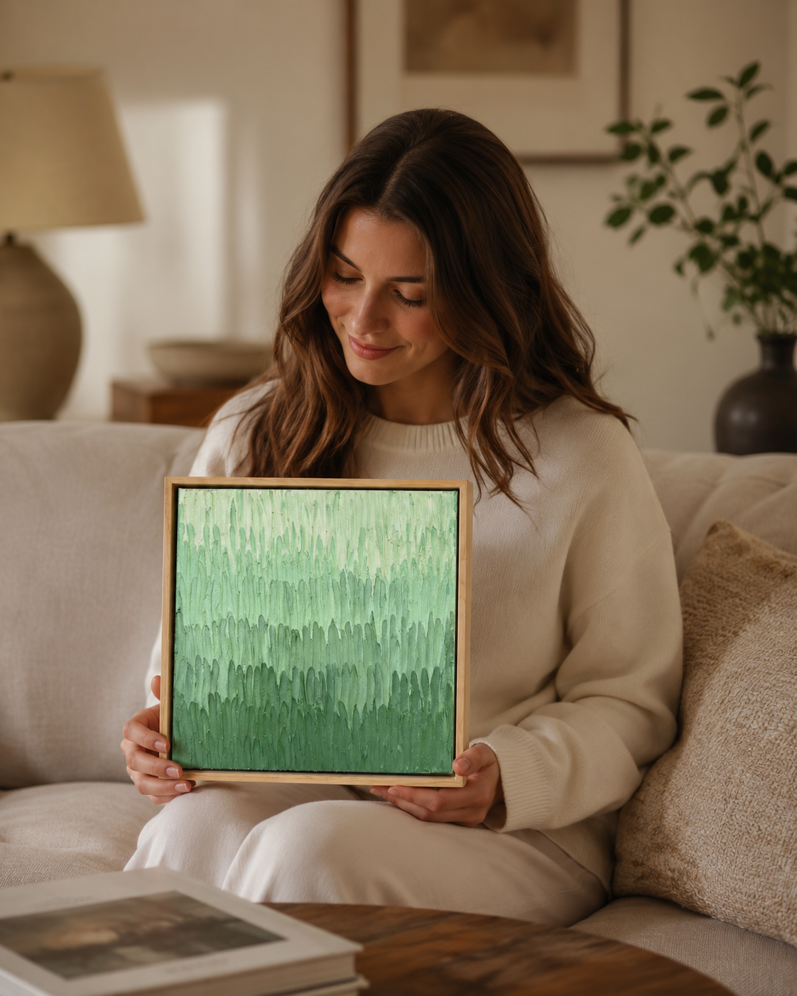 Grass is Greener | Organic Abstract | Acrylic on Canvas | Elizabeth Marshall Original SOLD