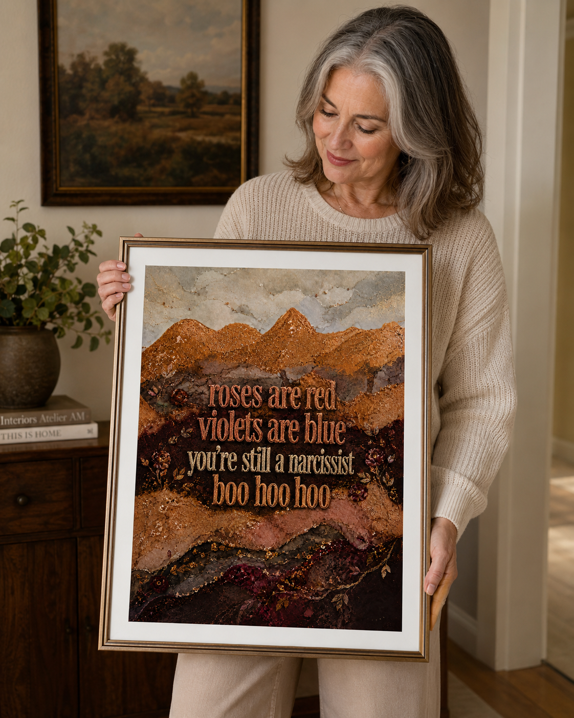 A bold feminist art print from the Dangerous Women Like Pollyanna series. For the woman who survived, rose, and refused to stay small. Surviving a narcissist. with a customer 