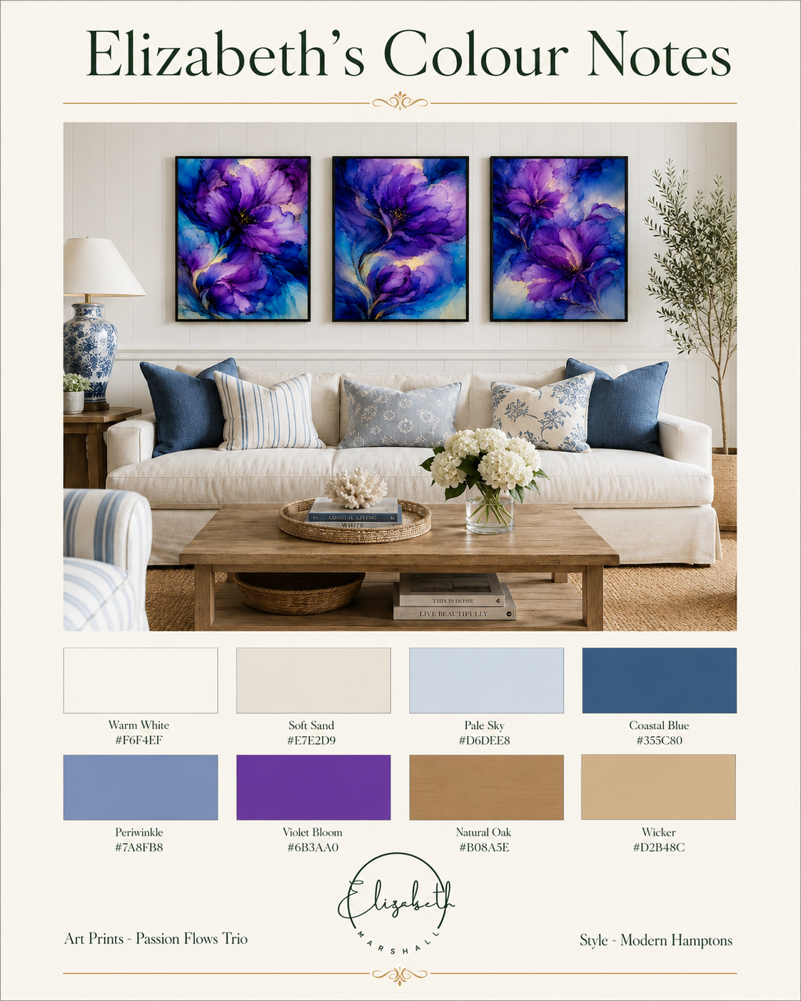 Colour notes styling inspiration for passion flows 