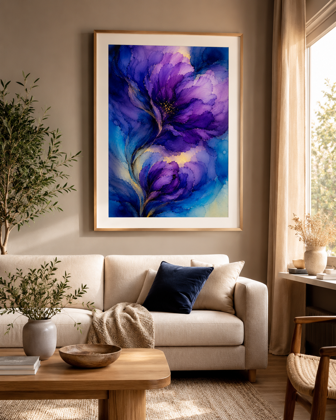 Passion Ignites | Moody Florals | Purple Blue Flowers | Giclee Fine Art Print