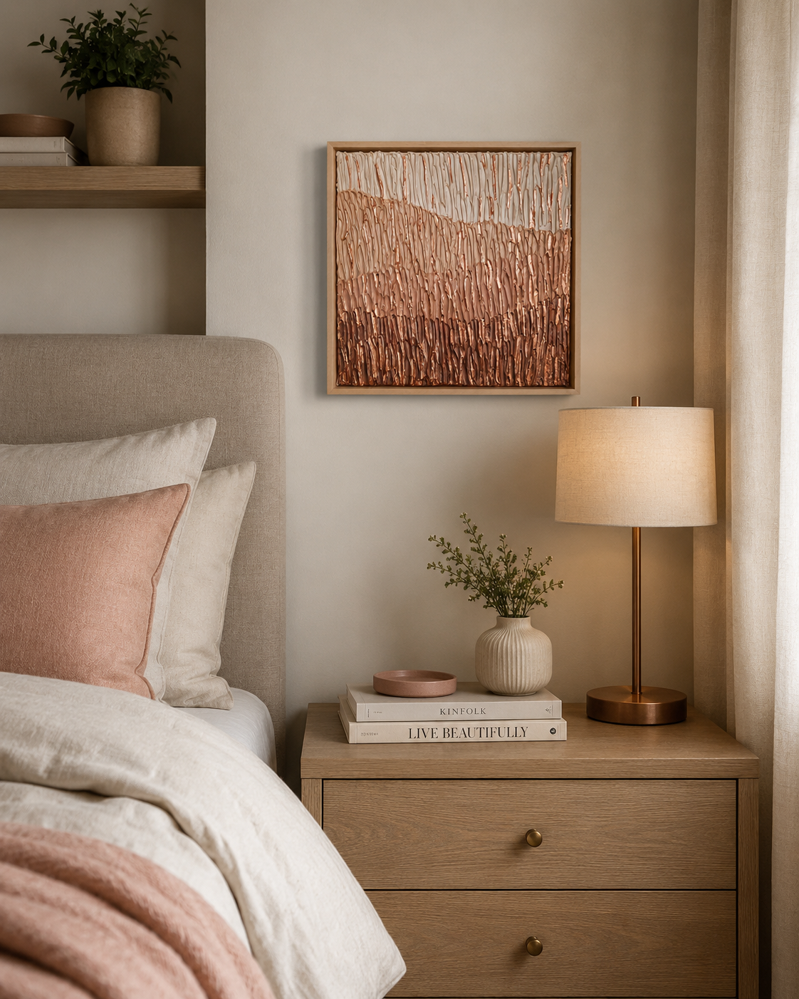 Ray of Light | Organic Abstract | Acrylic and Metallic Foil on Canvas | Elizabeth Marshall SOLD