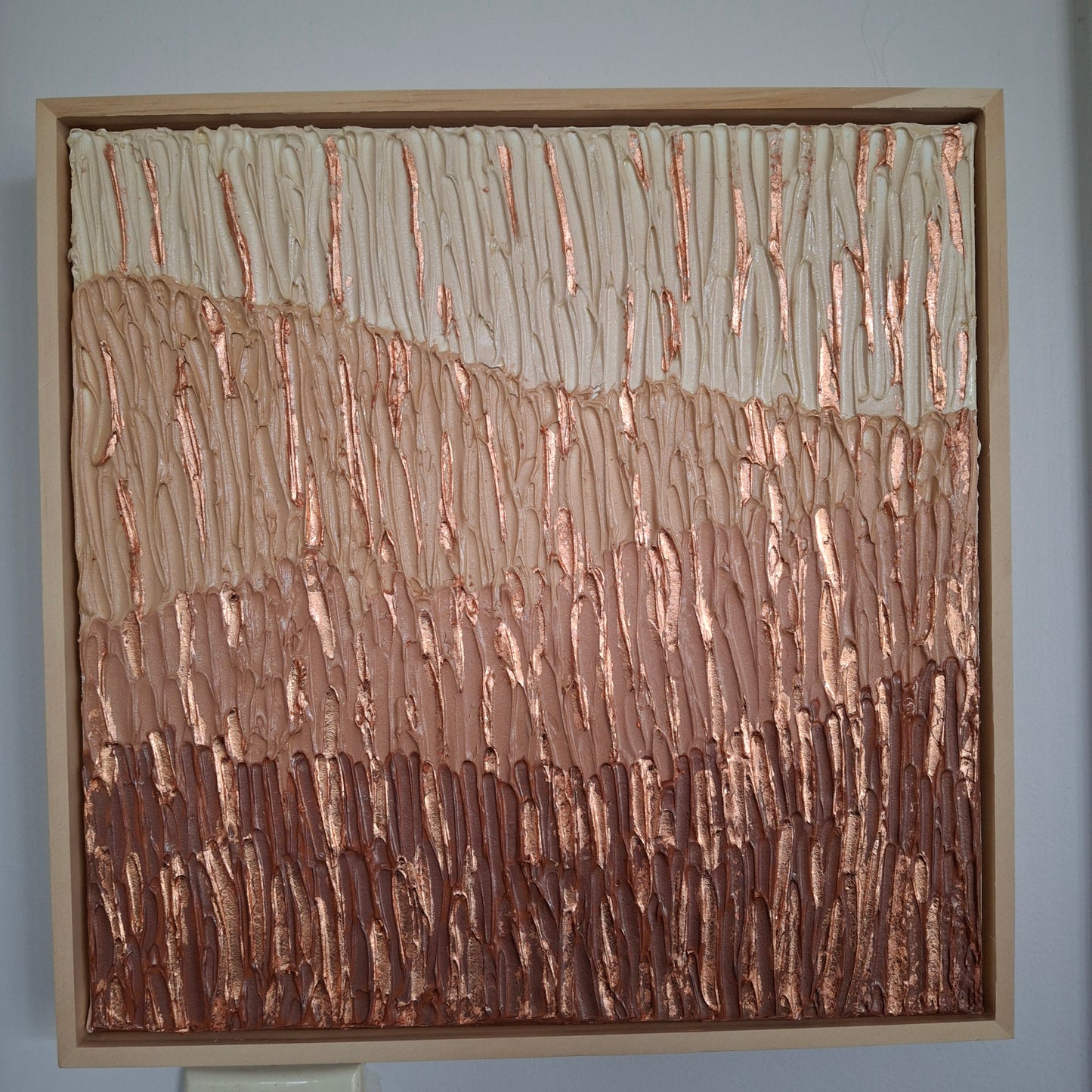 Ray of Light | Organic Abstract | Acrylic and Metallic Foil on Canvas | Elizabeth Marshall SOLD