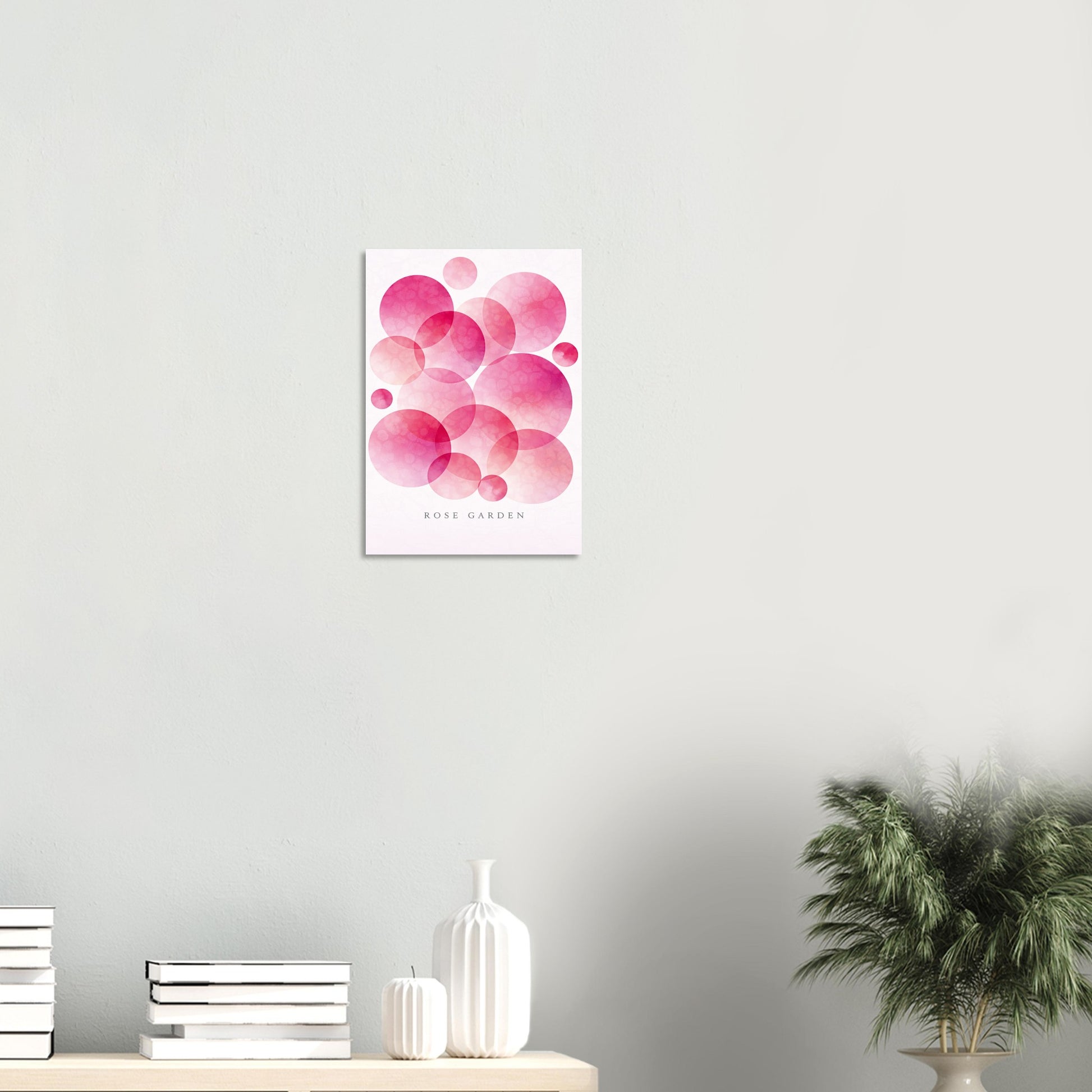 Abstract giclee print inspired by a rose garden in full bloom. Hot pink, blush & petal rose. Printed on 200gsm FSC paper. Ships worldwide.