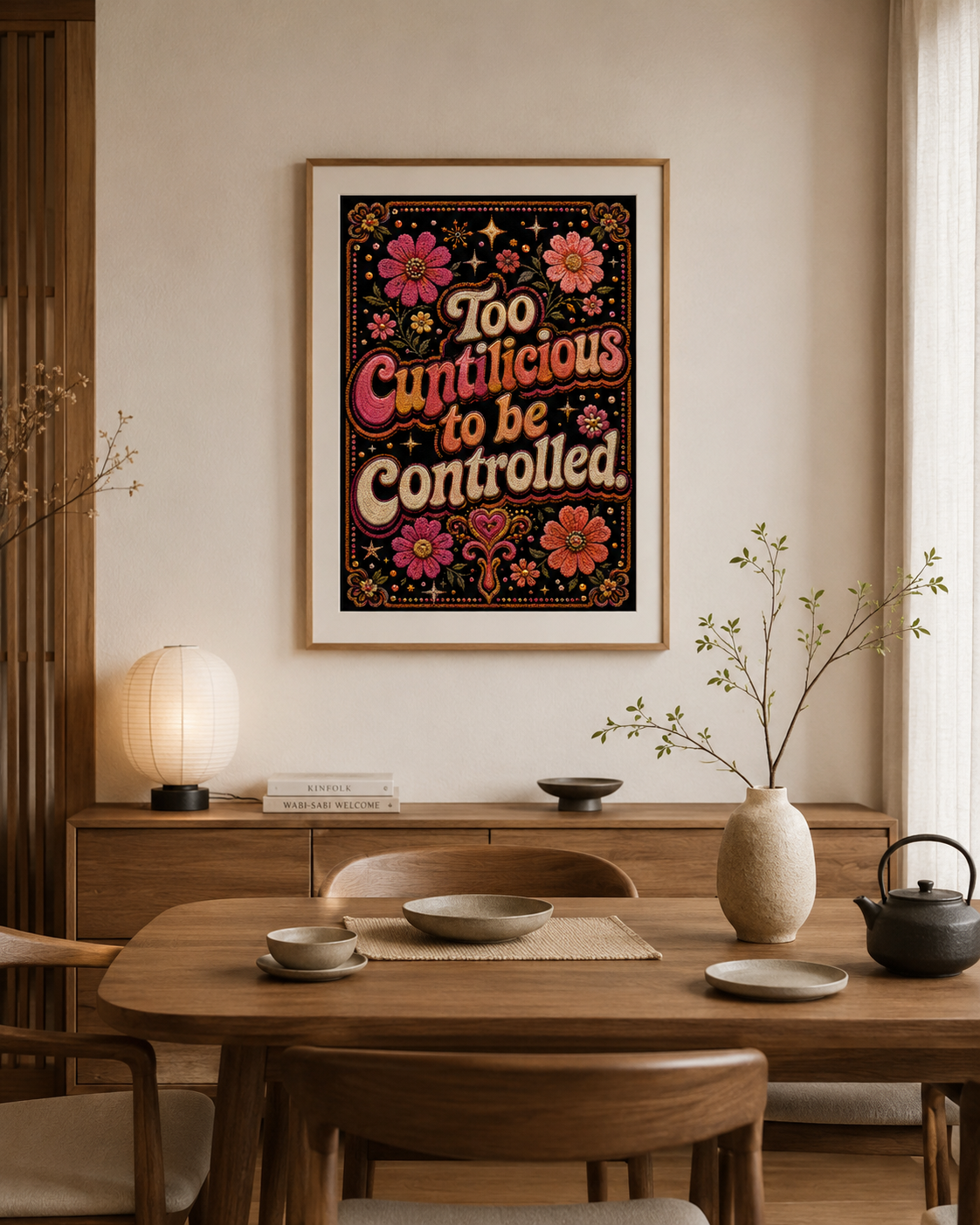 Bold feminist art print from the Dangerous Women series. Free worldwide shipping. Perfect for gallery walls, bedrooms & as a gift for strong women.